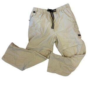 Men's Guide Series Pants Khaki Convertible Zip Off Cargo Hiking Size 44x30